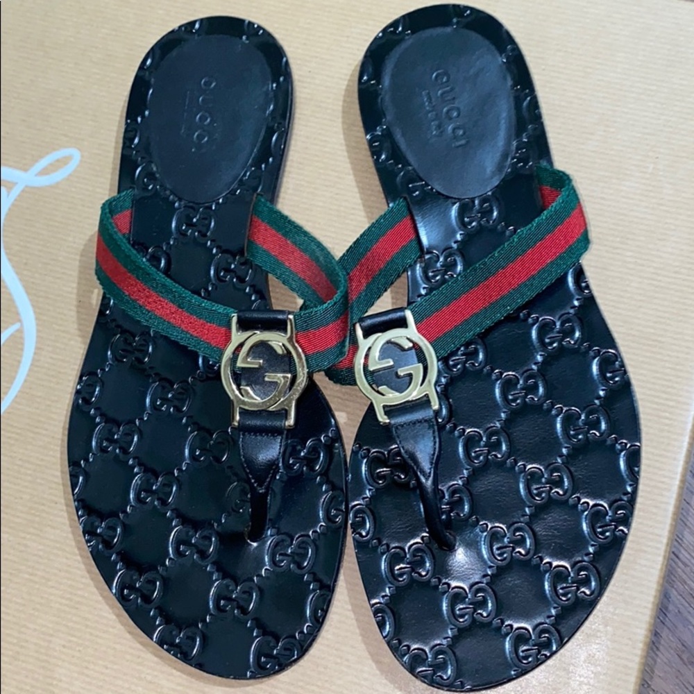 GG thong web sandals size 36 = 6us